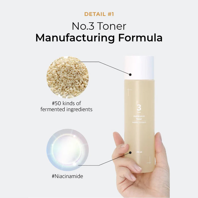 Numbuzin No.3 Super Glowing Toner 200ml