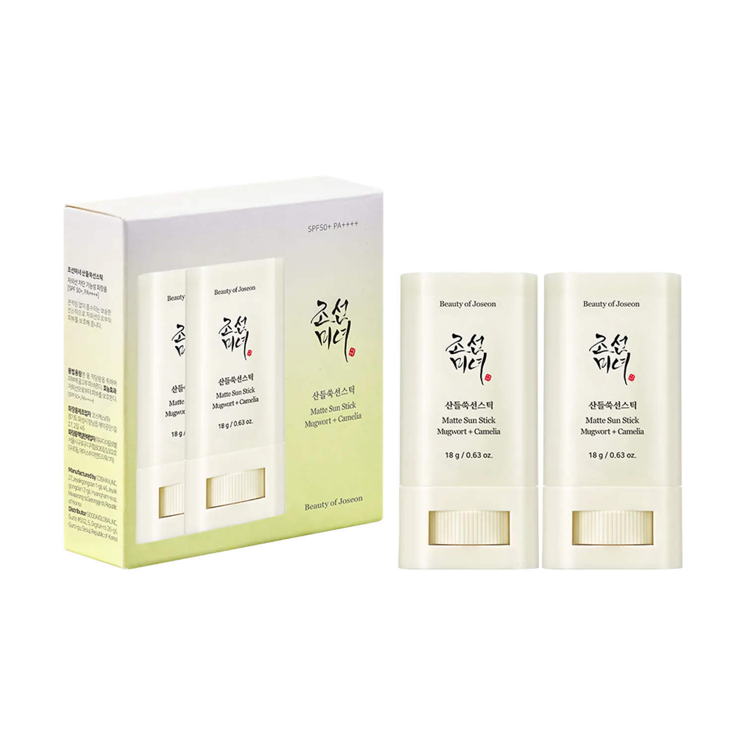 BOJ MATTE SUN STICK : MUGWORT+CAMELIA (SPF 50+ PA++++) Double 18g