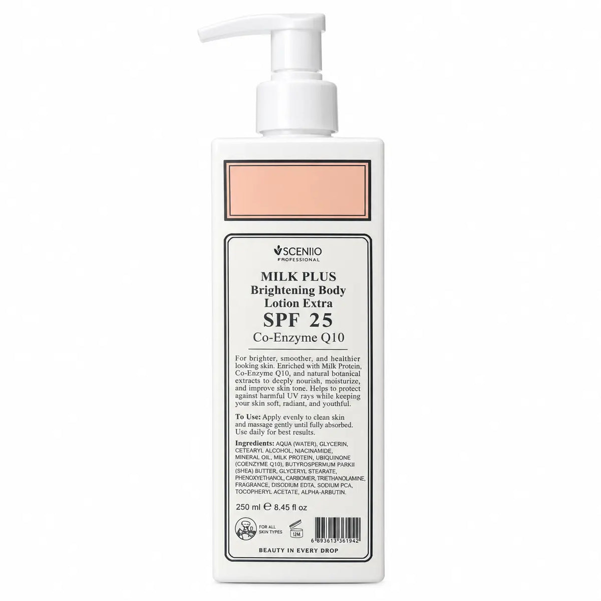 Scentio -Milk Plus Body Lotion Extra SPF 25 250ml