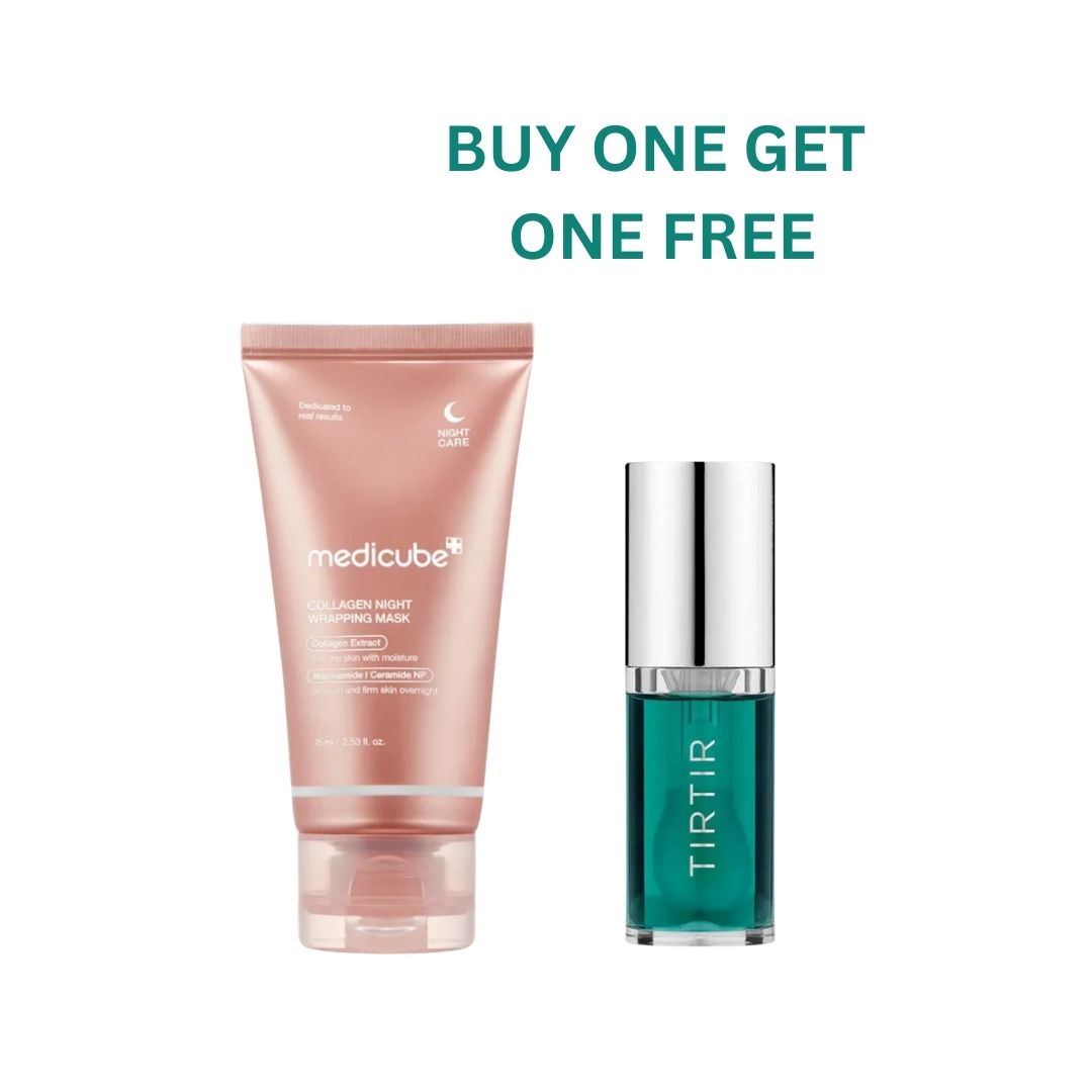BOGOF- Medicube Collagen Night Wrapping Mask + TIRTIR My Glow Lip Oil (Mint) Option 2: