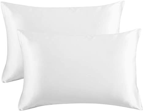 white 100% BRANDED LUXURY SATIN PILLOWCASES