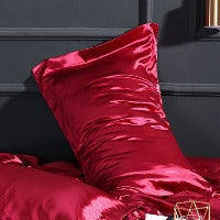 maroon 100% BRANDED LUXURY SATIN PILLOWCASES