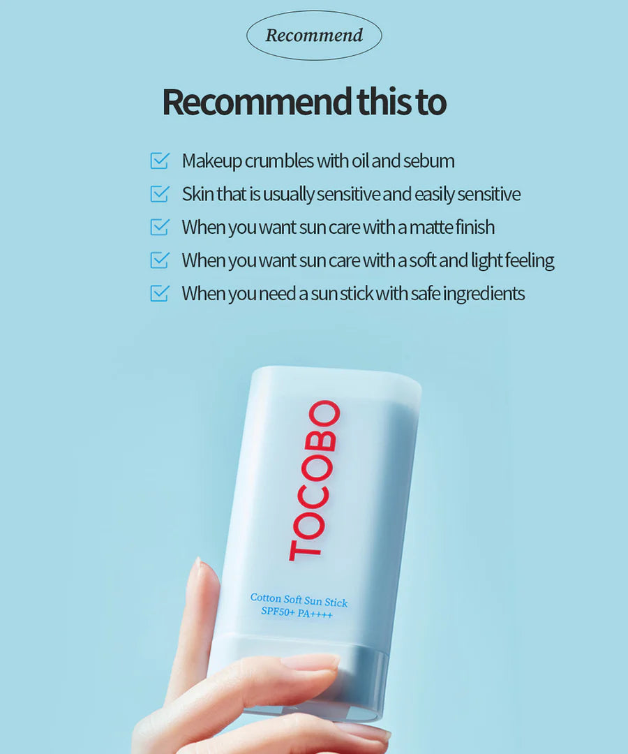 Tocobo Cotton Soft Sun Stick SPF50+ PA++++ 19g