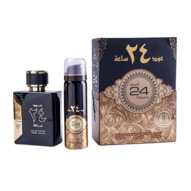 Oud 24 Hours by Ard Al Zaafaran EDP with deodorant - 100ml for men and women