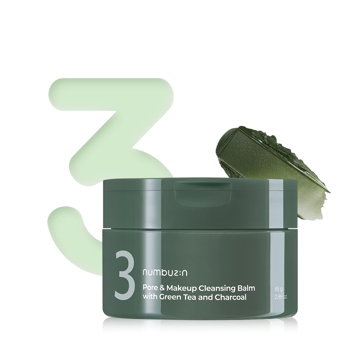 numbuzin - No.3 Pore & Makeup Cleansing Balm With Green Tea And Charcoal 85G