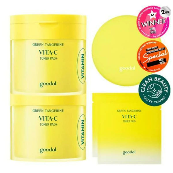 GOODAL Green Tangerine Vita C Toner Pad Plus (70 Pads) 140ml