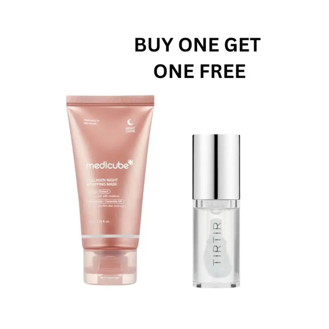 BOGOF- Medicube Collagen Night Wrapping Mask + TIRTIR My Glow Lip Oil (Honey)
