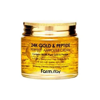 FARMSTAY 24K Gold & Peptide Perfect Ampoule Cream (80 ml)