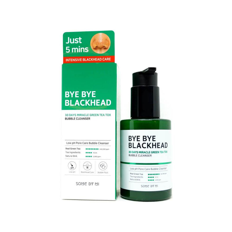 SOME BY MI - BYE BYE BLACKHEAD 30DAYS MIRACLE GREEN TEA TOX BUBBLE CLEANSER 120g