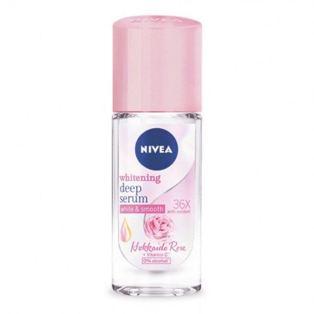 NIVEA - Whitening Deep Serum Hokkaido Rose + Vitamin C Deodorant Roll On