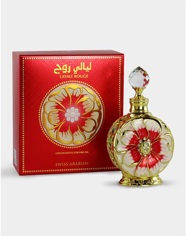 Layali Rouge For Women Perfume Oil - 15 ML (0.5 Oz) By Swiss Arabian