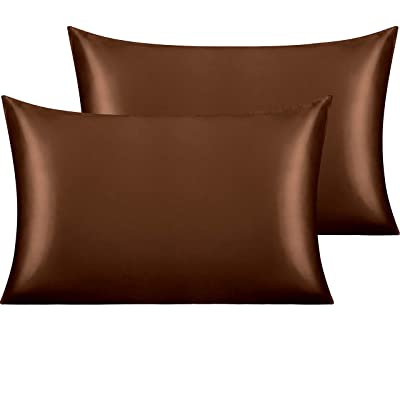 brown 100% BRANDED LUXURY SATIN PILLOWCASES